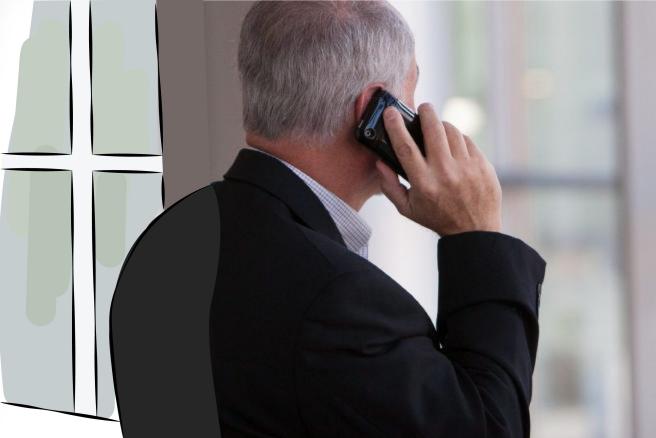 consultant talking on phone